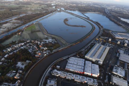 Helikopterbeeld overstromingen